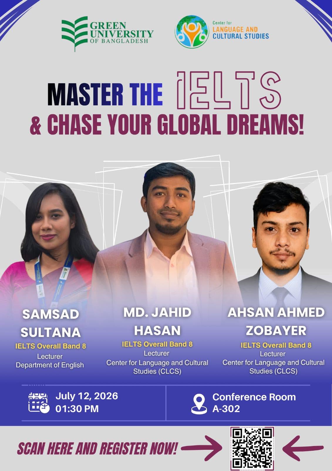 Upcoming Event: MASTER THE IELTS & CHASE YOUR GLOBAL DREAMS!