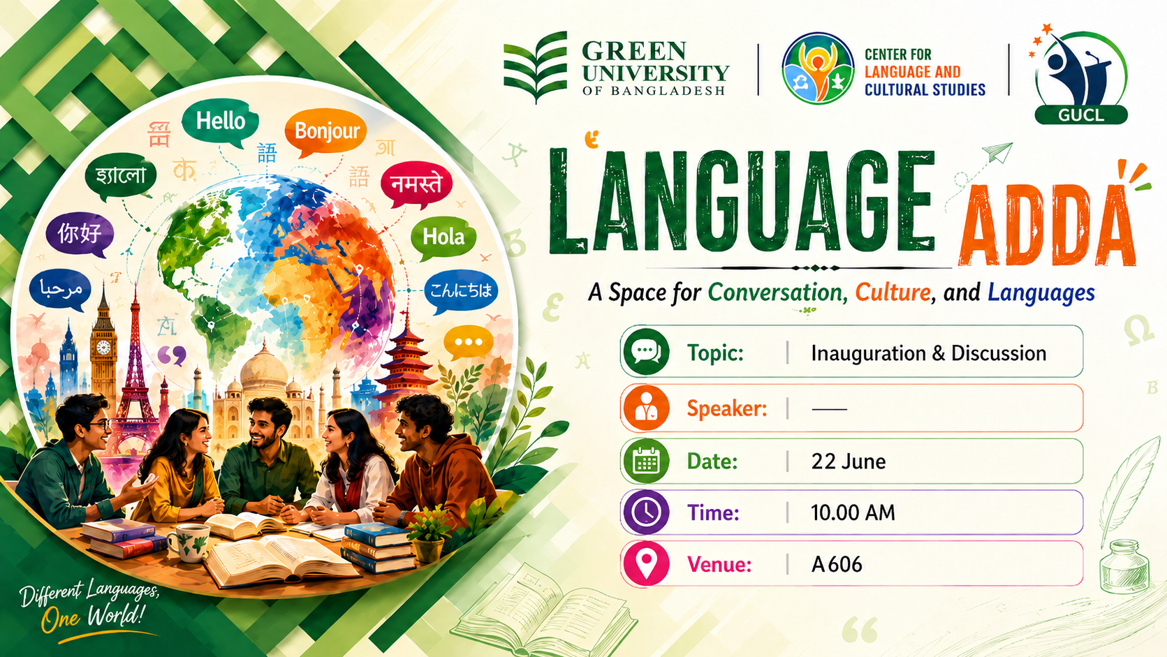 Upcoming Event: Language Adda